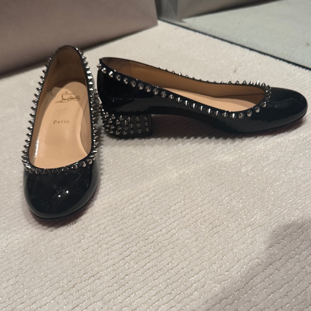 Christian Louboutin Black Studded Heels